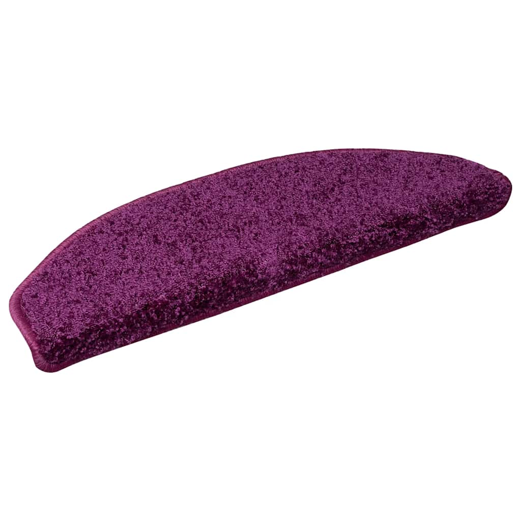 Stair Mats 20 pcs 65x21x4 cm Violet Half Round Large
