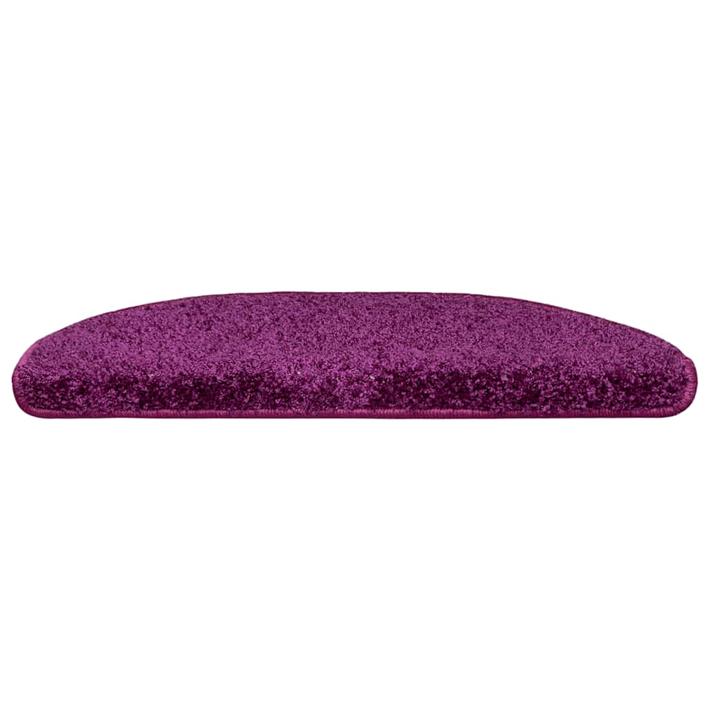 Stair Mats 20 pcs 65x21x4 cm Violet Half Round Large