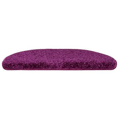 Stair Mats 20 pcs 65x21x4 cm Violet Half Round Large