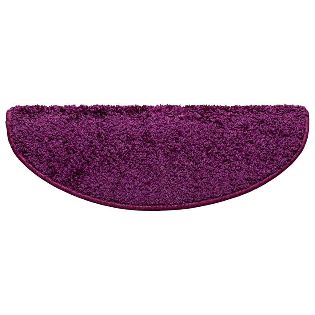 Stair Mats 20 pcs 65x21x4 cm Violet Half Round Large