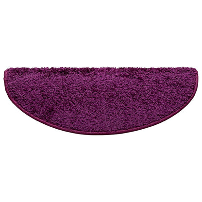 Stair Mats 20 pcs 65x21x4 cm Violet Half Round Large