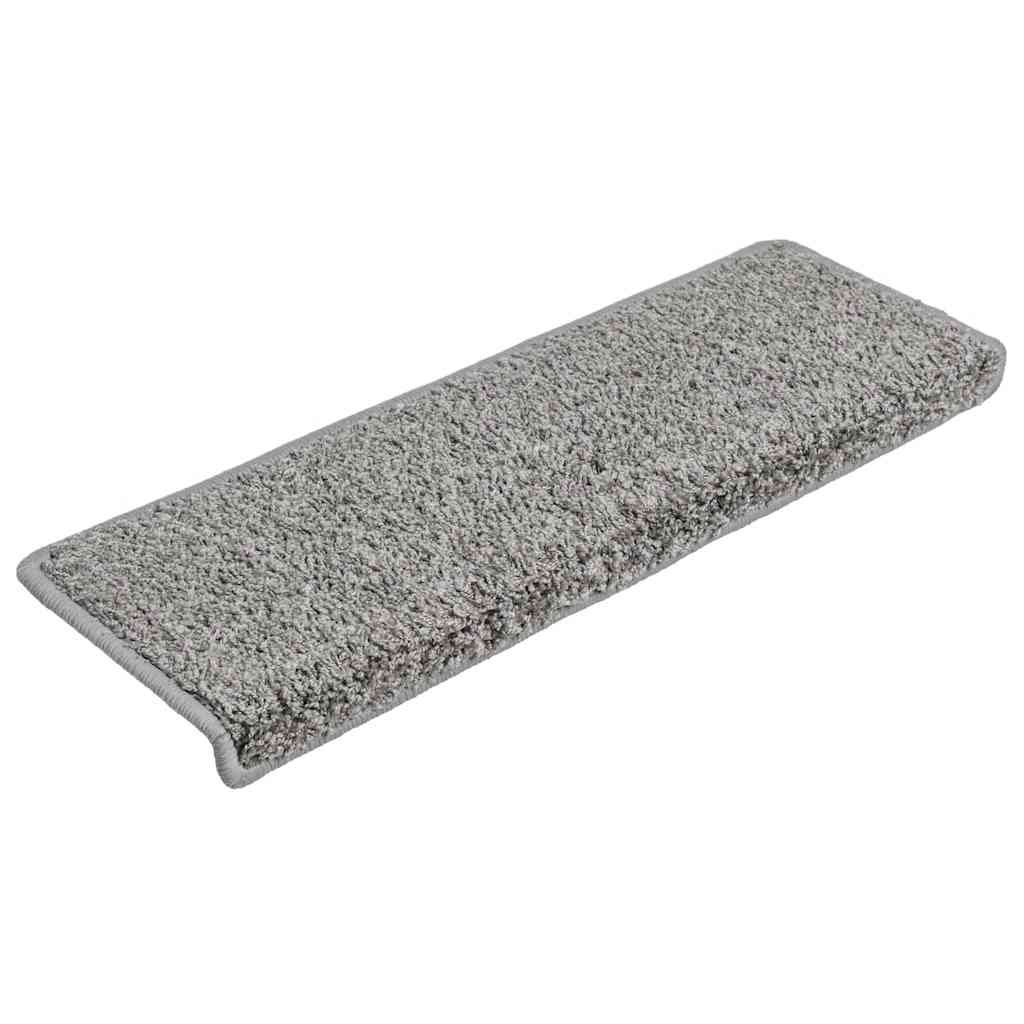 Stair Mats 20 pcs 65x21x4 cm Grey Rectangular Edge