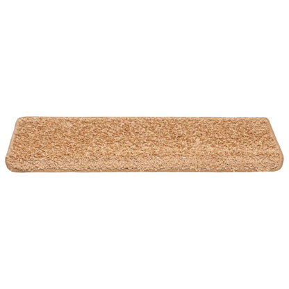Stair Mats 20 pcs 65x21x4 cm Beige Rectangular Edge