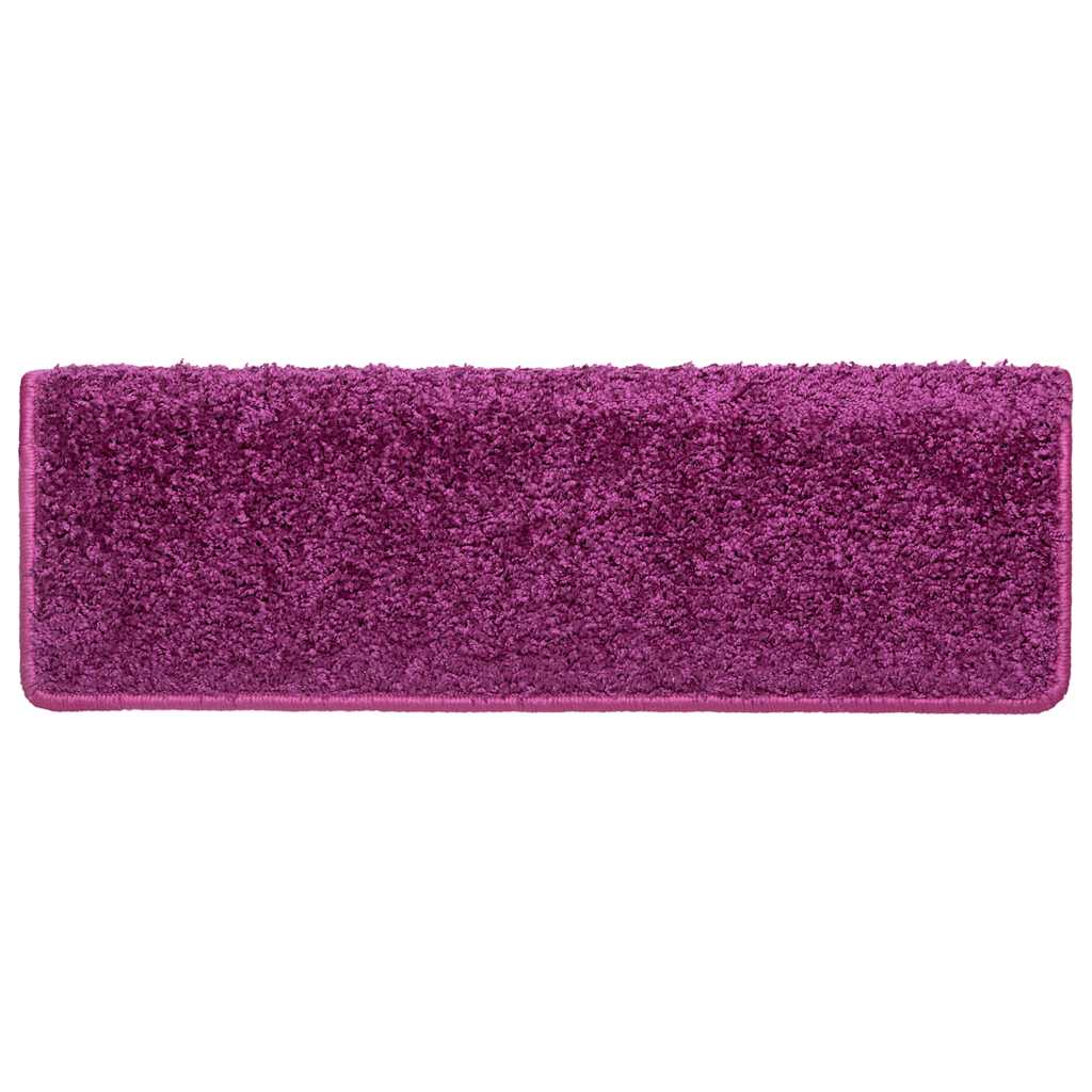 Stair Mats 20 pcs 65x21x4 cm Violet Rectangular Edge