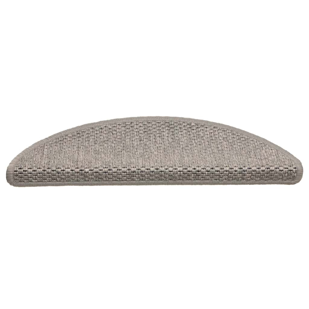 Stair Mats Self-adhesive Sisal-Look 30 pcs 56x17x3 cm Silver