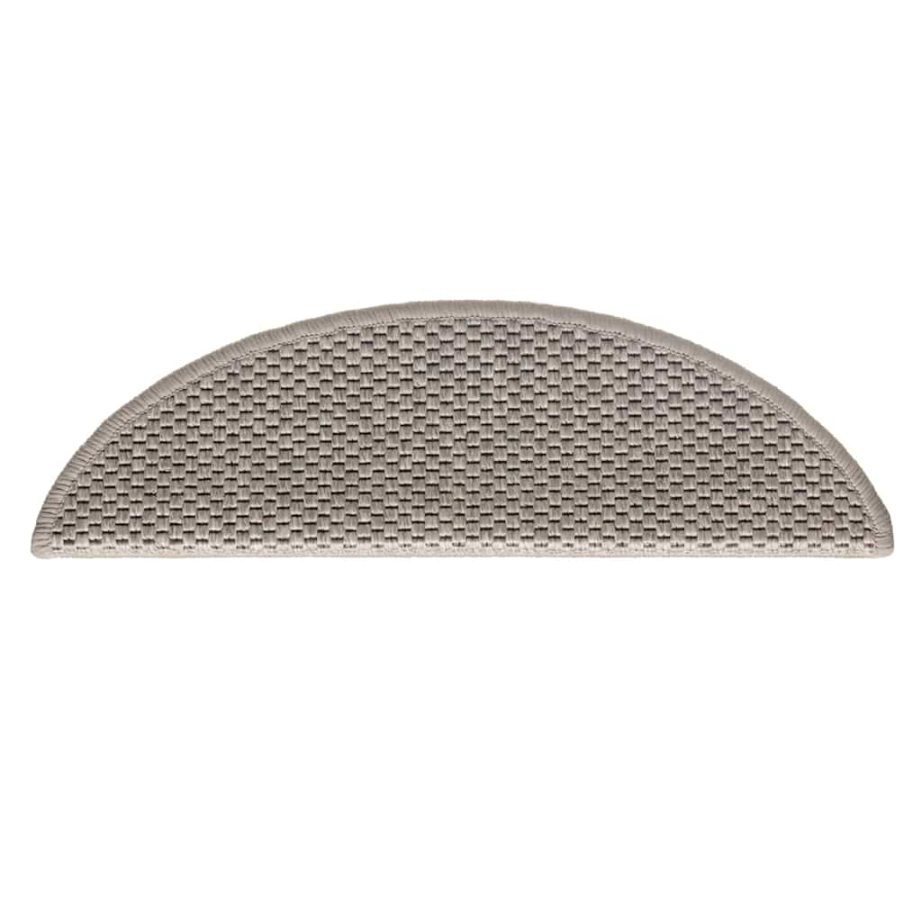 Stair Mats Self-adhesive Sisal-Look 30 pcs 56x17x3 cm Silver