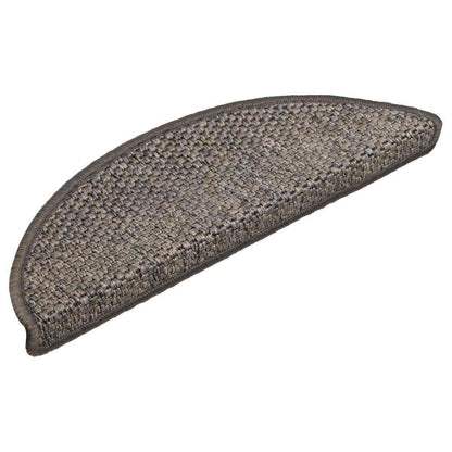 Stair Mats Self-adhesive Sisal-Look 30 pcs 56x17x3 cm Grey and Beige