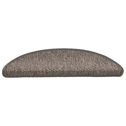 Stair Mats Self-adhesive Sisal-Look 30 pcs 56x17x3 cm Grey and Beige