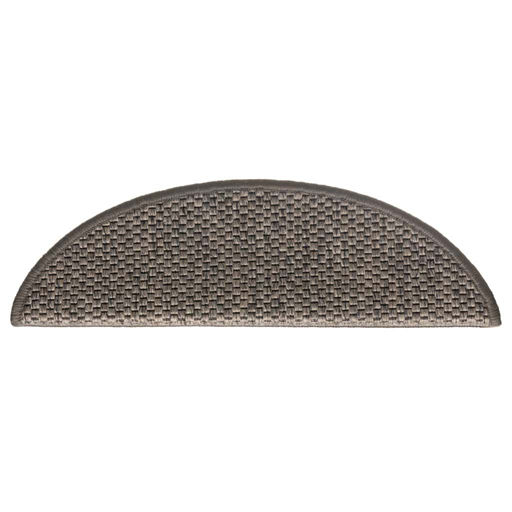 Stair Mats Self-adhesive Sisal-Look 30 pcs 56x17x3 cm Grey and Beige