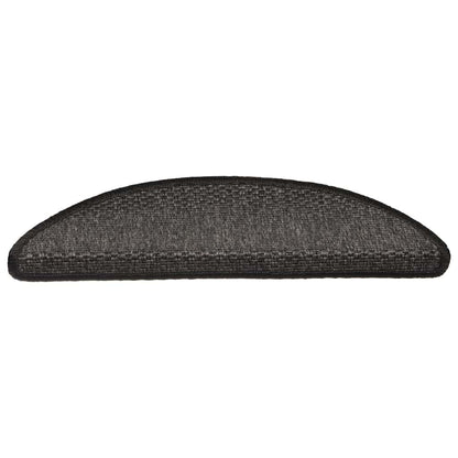 Stair Mats Self-adhesive Sisal-Look 30 pcs 56x17x3 cm Anthracite