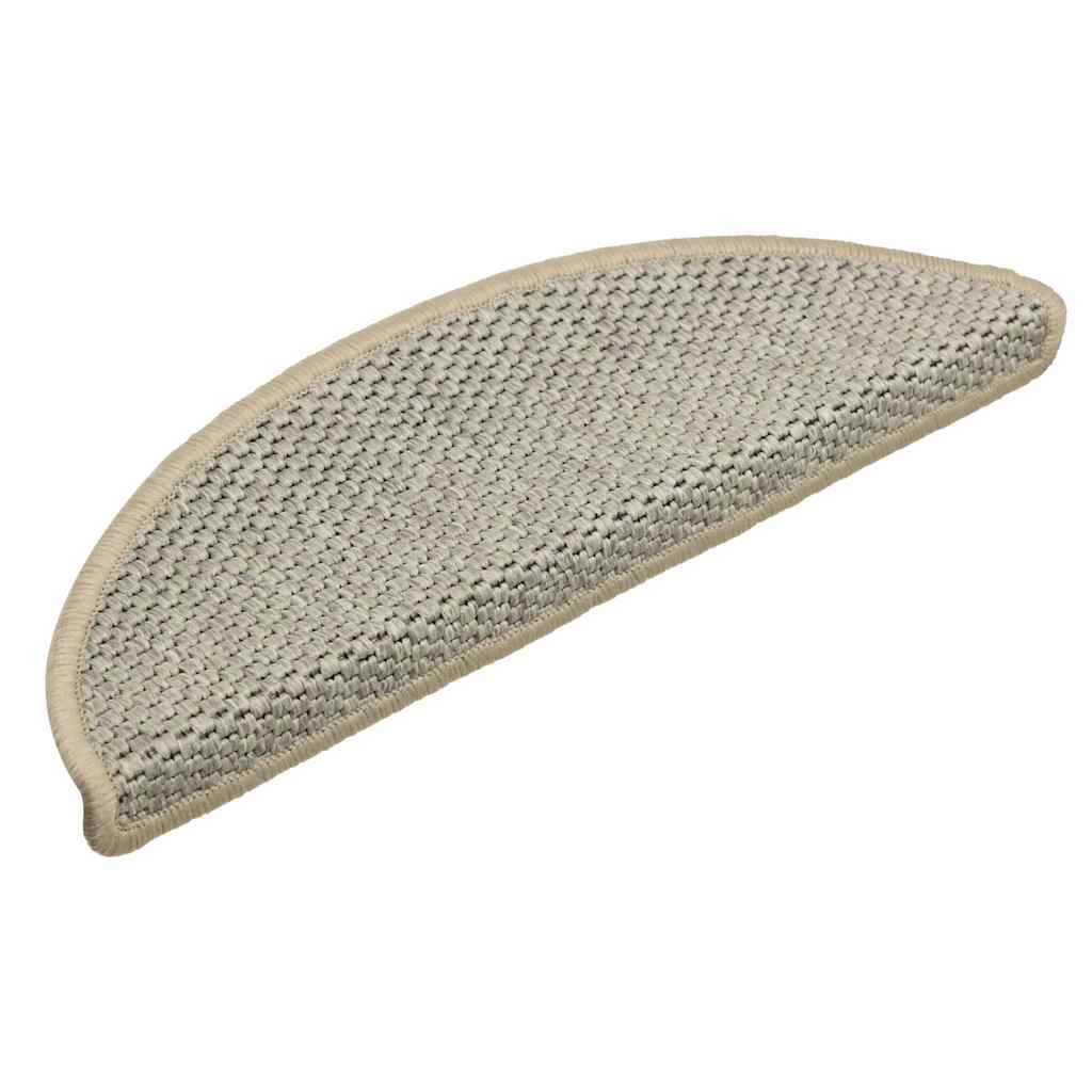 Stair Mats Self-adhesive Sisal-Look 30 pcs 56x17x3 cm Light Green
