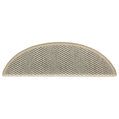 Stair Mats Self-adhesive Sisal-Look 30 pcs 56x17x3 cm Light Green