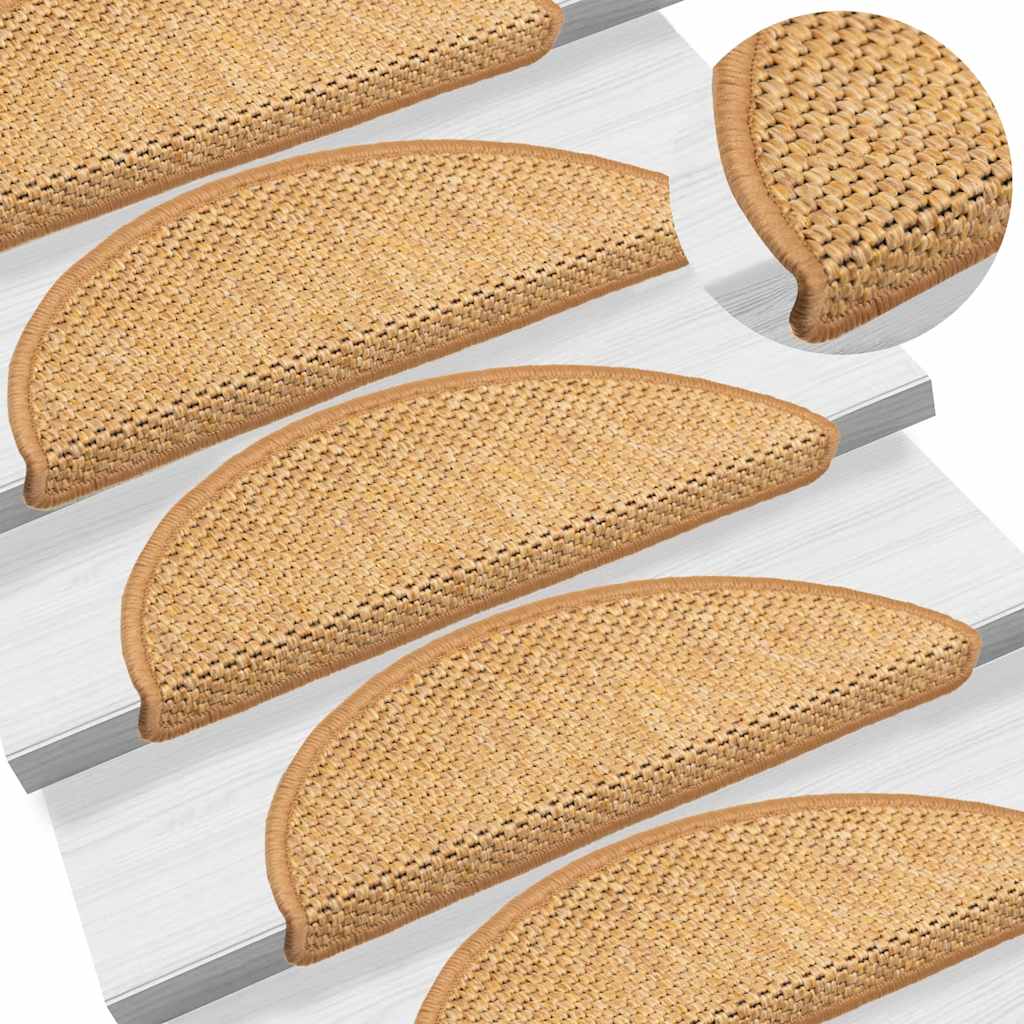 Stair Mats Self-adhesive Sisal-Look 30 pcs 56x17x3 cm Sisal