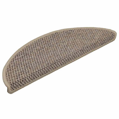 Stair Mats Self-adhesive Sisal-Look 30 pcs 56x17x3 cm Dark Beige