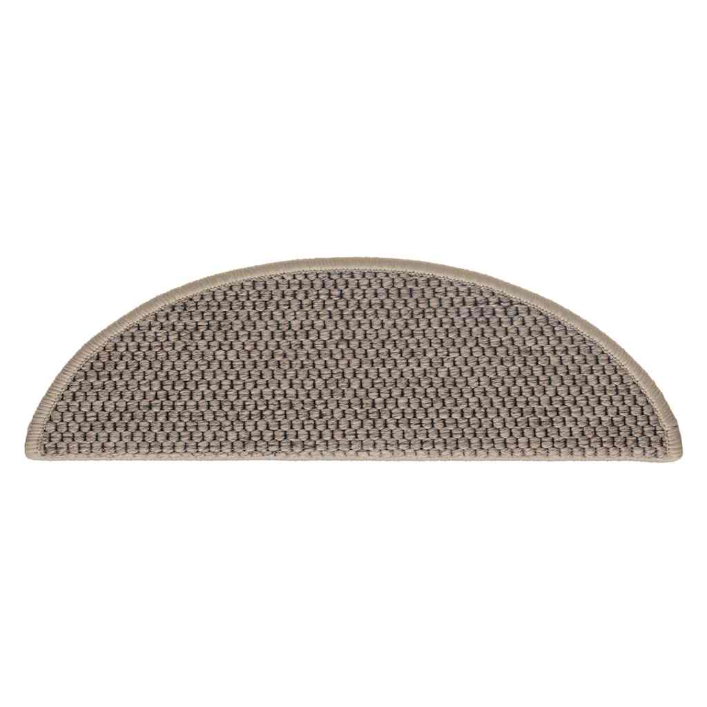Stair Mats Self-adhesive Sisal-Look 30 pcs 56x17x3cm Dark Beige