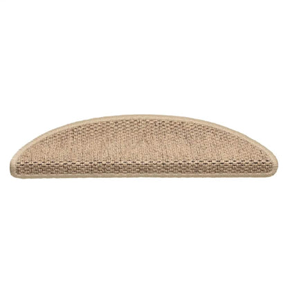 Stair Mats Self-adhesive Sisal-Look 30 pcs 56x17x3 cm Sand