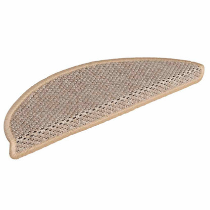 Stair Mats Self-adhesive Sisal-Look 30 pcs 56x17x3 cm Light Beige