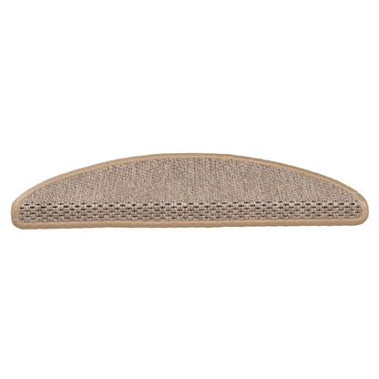Stair Mats Self-adhesive Sisal-Look 30 pcs 56x17x3 cm Light Beige