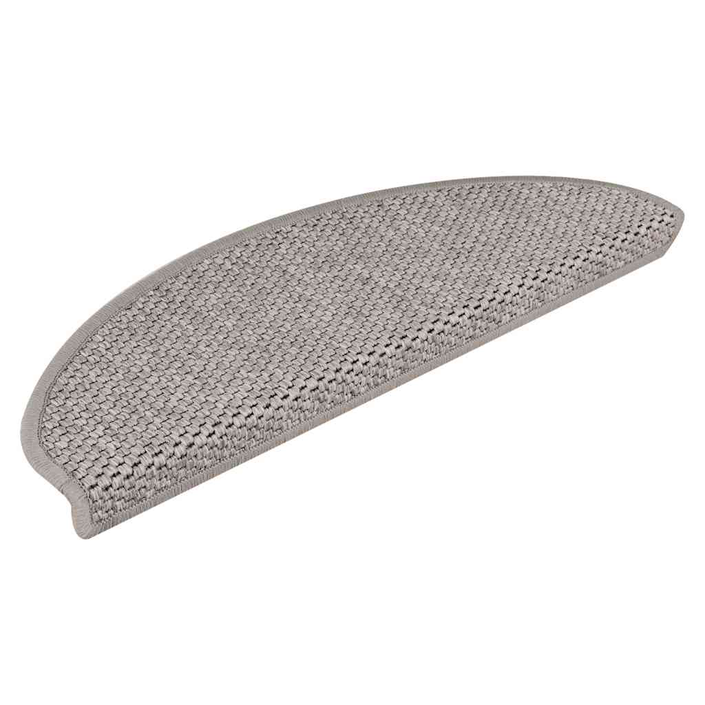 Stair Mats Self-adhesive Sisal-Look 30 pcs 65x21x4 cm Silver