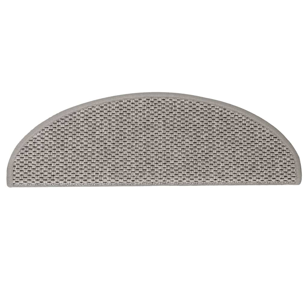 Stair Mats Self-adhesive Sisal-Look 30 pcs 65x21x4 cm Silver
