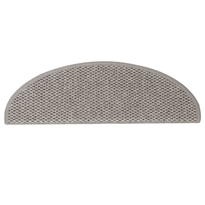 Stair Mats Self-adhesive Sisal-Look 30 pcs 65x21x4 cm Silver