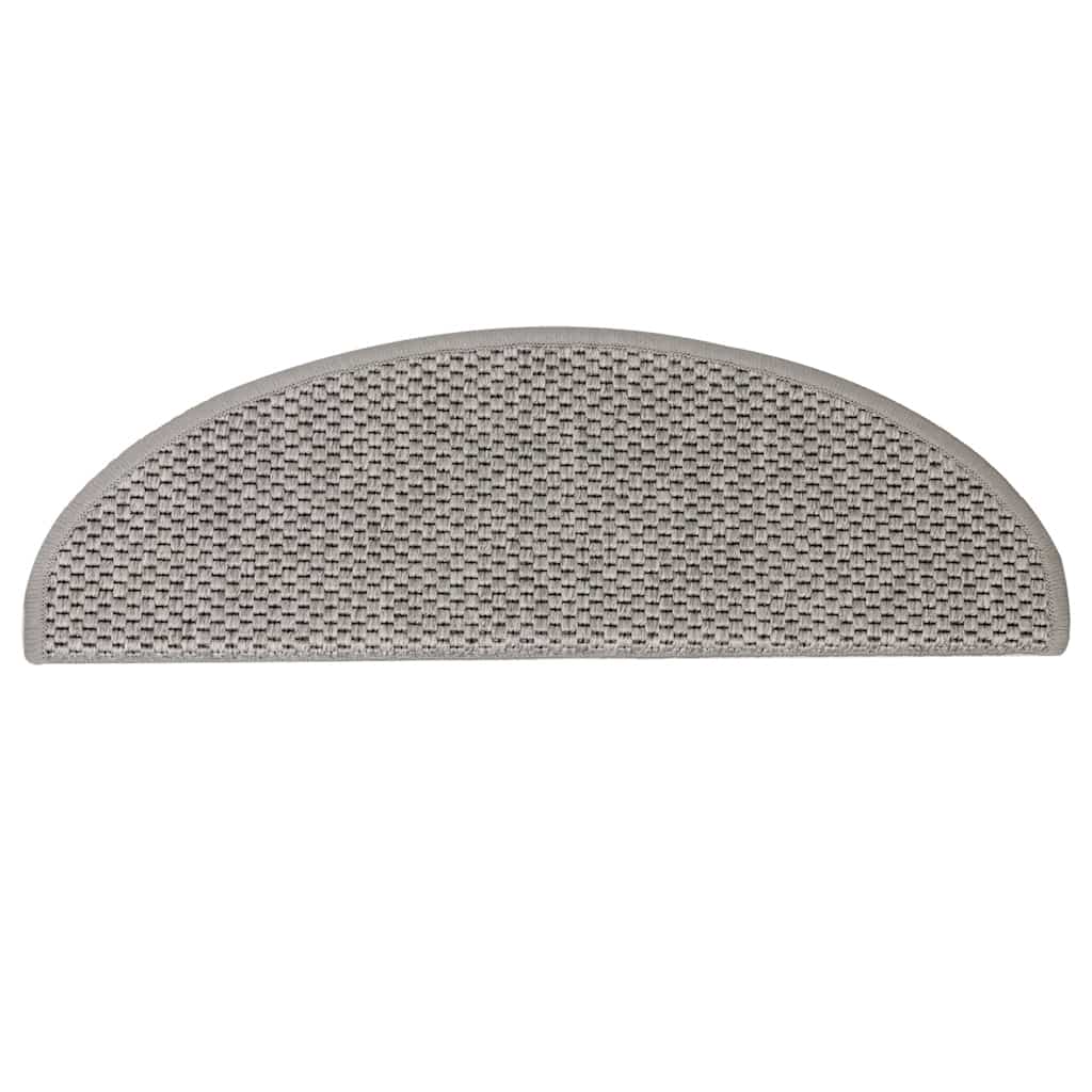 Stair Mats Self-adhesive Sisal-Look 30 pcs 65x21x4 cm Silver
