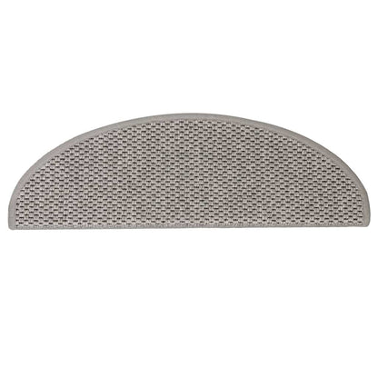 Stair Mats Self-adhesive Sisal-Look 30 pcs 65x21x4 cm Silver