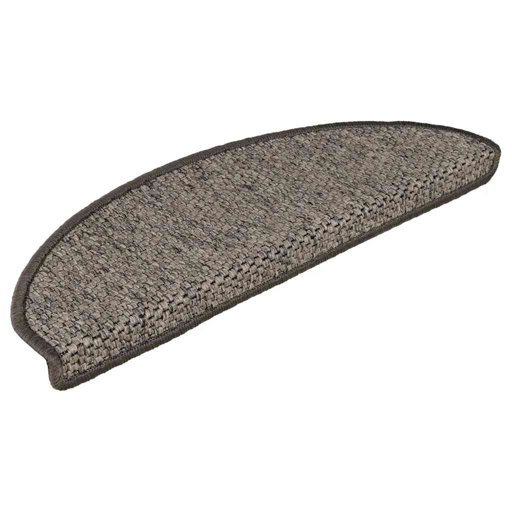 Stair Mats Self-adhesive Sisal-Look 30 pcs 65x21x4 cm Grey and Beige