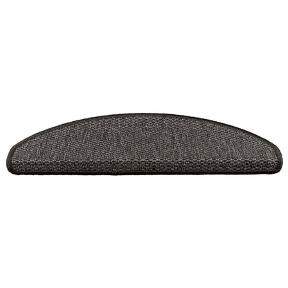 Stair Mats Self-adhesive Sisal-Look 30 pcs 65x21x4 cm Anthracite