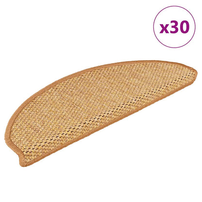 Stair Mats Self-adhesive Sisal-Look 30 pcs 65x21x4 cm Sisal