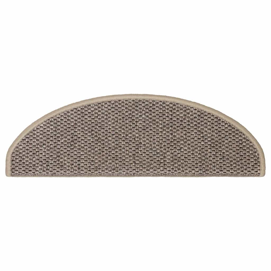 Stair Mats Self-adhesive Sisal-Look 30 pcs 65x21x4 cm Dark Beige