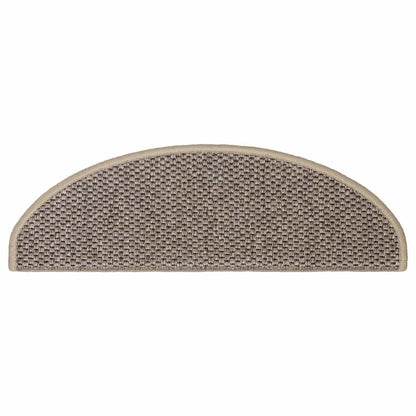 Stair Mats Self-adhesive Sisal-Look 30 pcs 65x21x4 cm Dark Beige