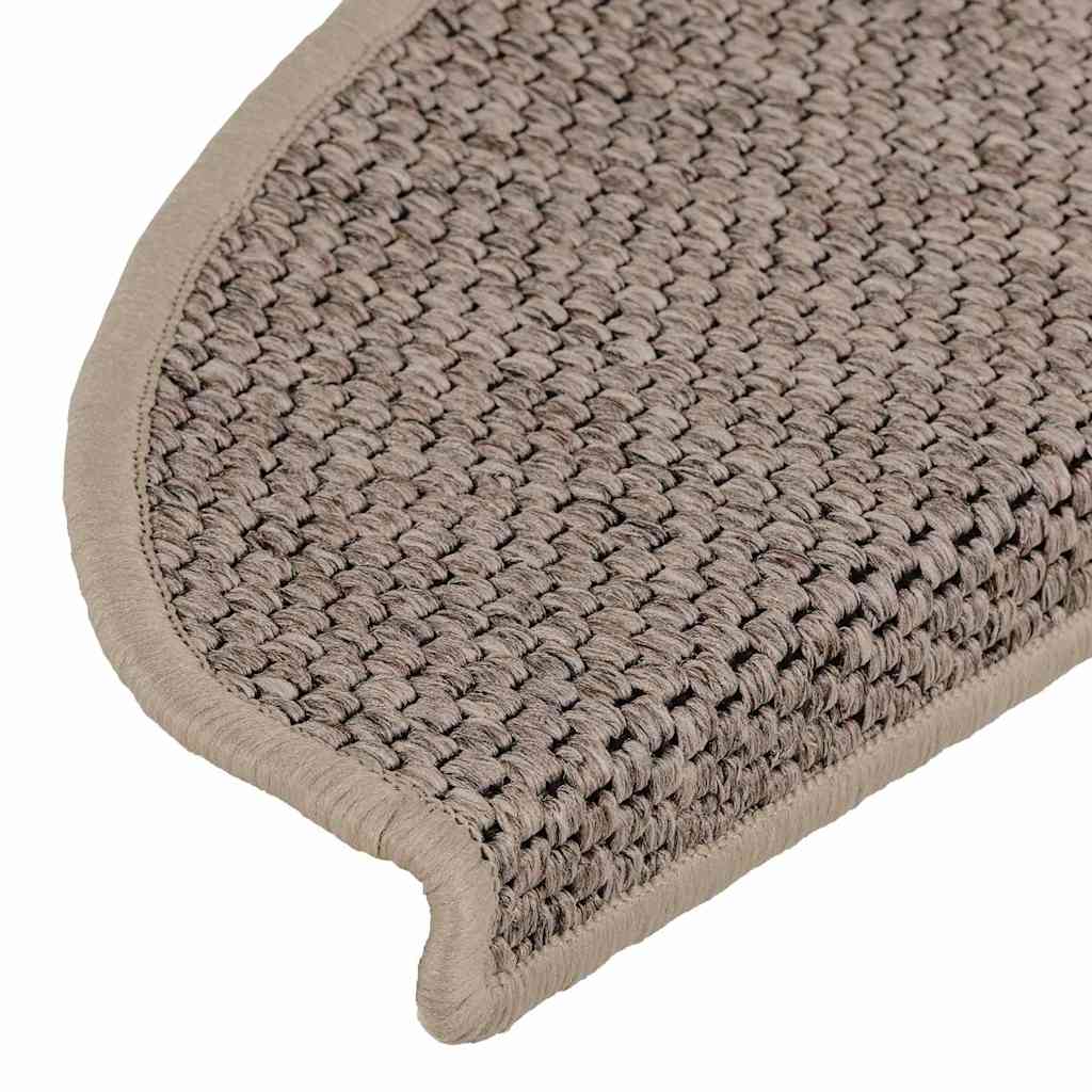Stair Mats Self-adhesive Sisal-Look 30 pcs 65x21x4 cm Dark Beige