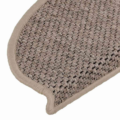 Stair Mats Self-adhesive Sisal-Look 30 pcs 65x21x4 cm Dark Beige