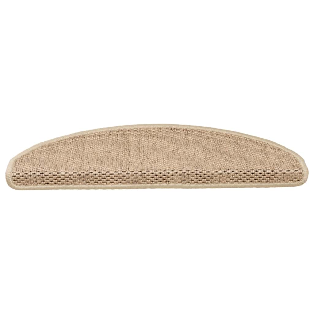 Stair Mats Self-adhesive Sisal-Look 30 pcs 65x21x4 cm Sand