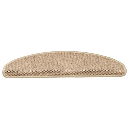 Stair Mats Self-adhesive Sisal-Look 30 pcs 65x21x4 cm Sand