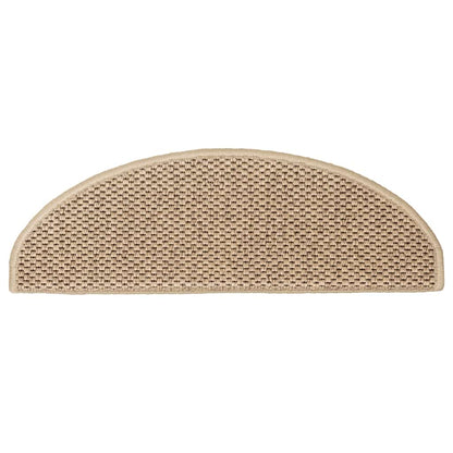 Stair Mats Self-adhesive Sisal-Look 30 pcs 65x21x4 cm Sand