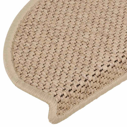 Stair Mats Self-adhesive Sisal-Look 30 pcs 65x21x4 cm Sand