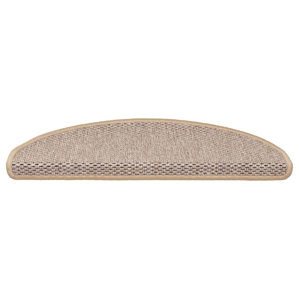 Stair Mats Self-adhesive Sisal-Look 30pcs 65x21x4cm Light Beige