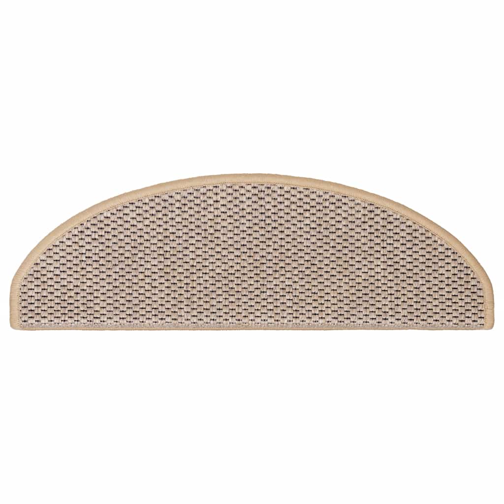 Stair Mats Self-adhesive Sisal-Look 30pcs 65x21x4cm Light Beige
