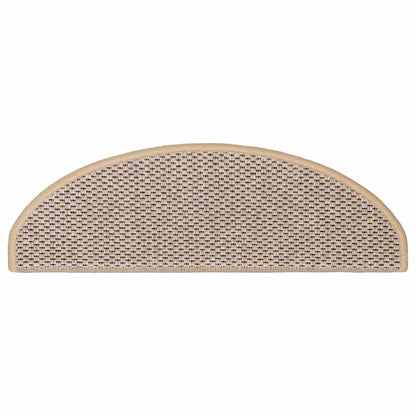 Stair Mats Self-adhesive Sisal-Look 30pcs 65x21x4cm Light Beige