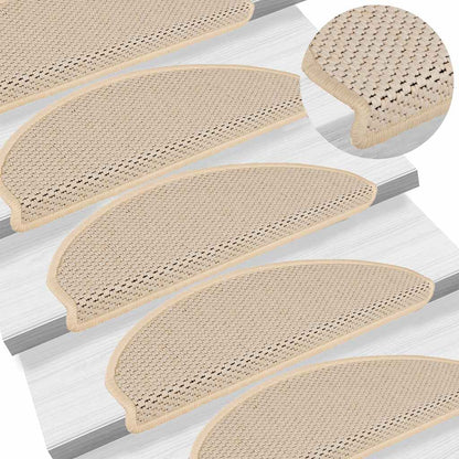 Stair Mats Self-adhesive Sisal-Look 30 pcs 65x21x4 cm Berber