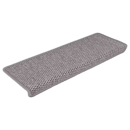 Stair Mats Self-adhesive Sisal-Look 30 pcs 65x21x4 cm Silver