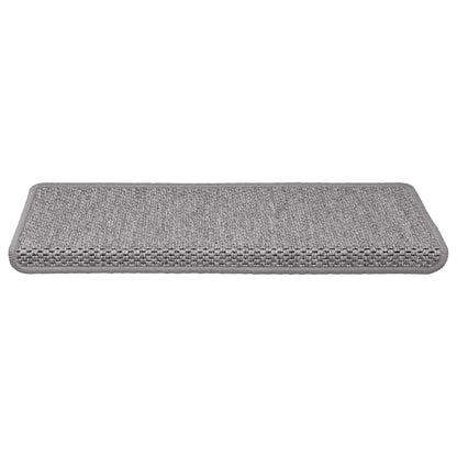 Stair Mats Self-adhesive Sisal-Look 30 pcs 65x21x4 cm Silver