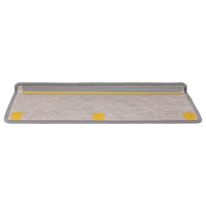 Stair Mats Self-adhesive Sisal-Look 30 pcs 65x21x4 cm Silver