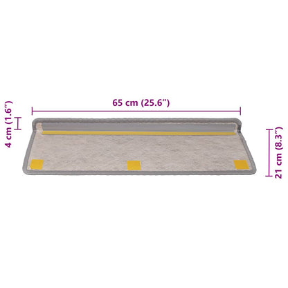 Stair Mats Self-adhesive Sisal-Look 30 pcs 65x21x4 cm Silver