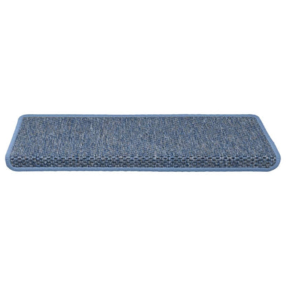 Stair Mats Self-adhesive Sisal-Look 30 pcs 65x21x4 cm Blue