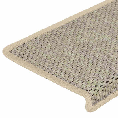 Stair Mats Self-adhesive Sisal-Look 30 pcs 65x21x4 cm Light Green