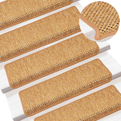 Stair Mats Self-adhesive Sisal-Look 30 pcs 65x21x4 cm Sisal