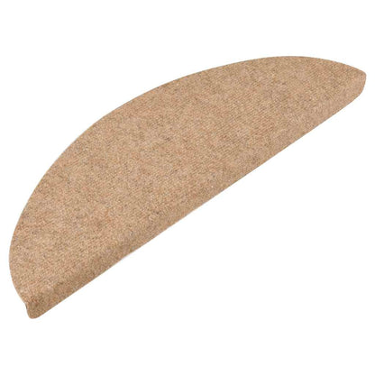 Stair Mats Self-adhesive 20 pcs Beige 56x17x3 cm